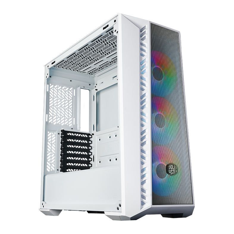 Gabinete Cooler Master Masterbox 520 Mesh, ARGB, Lateral de Vidro, 3 Fans, Branco, MB520-WGNN-S00