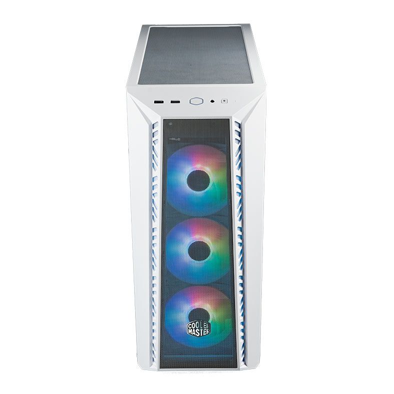 Gabinete Cooler Master Masterbox 520 Mesh, ARGB, Lateral de Vidro, 3 Fans, Branco, MB520-WGNN-S00