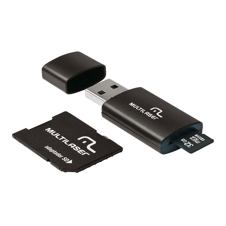 Cartao de Memoria Multi 32GB 3 em 1 Adaptador SD/USB, MC113