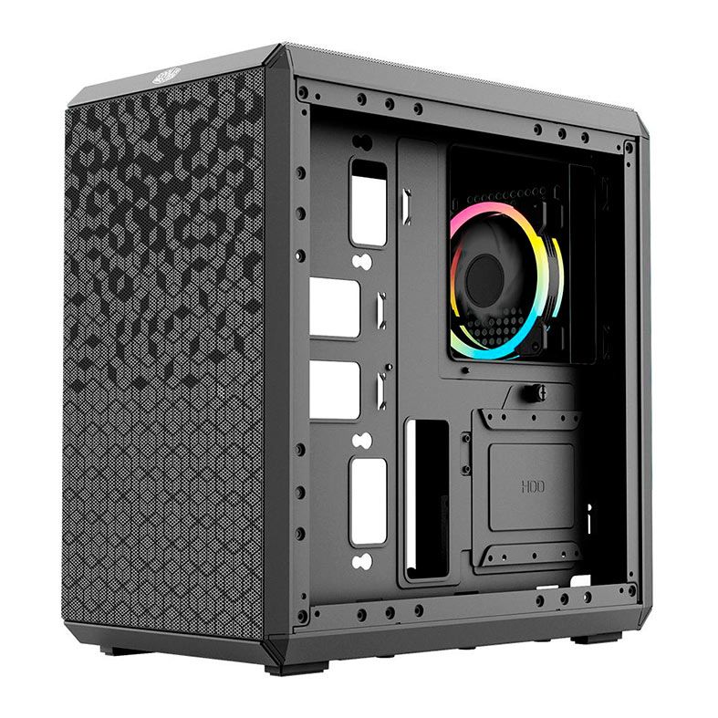 Gabinete Gamer Cooler Master Masterbox Q300L Rainbow, 1 Fan, Preto, MCB-Q300L-KANN-S01