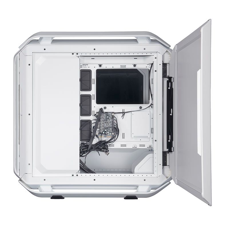 Gabinete Cooler Master Cosmos C700M, RGB, Full Tower, Lateral de Vidro, Com 4 Fans, Prata e Branco, MCC-C700M-WG5N-S00