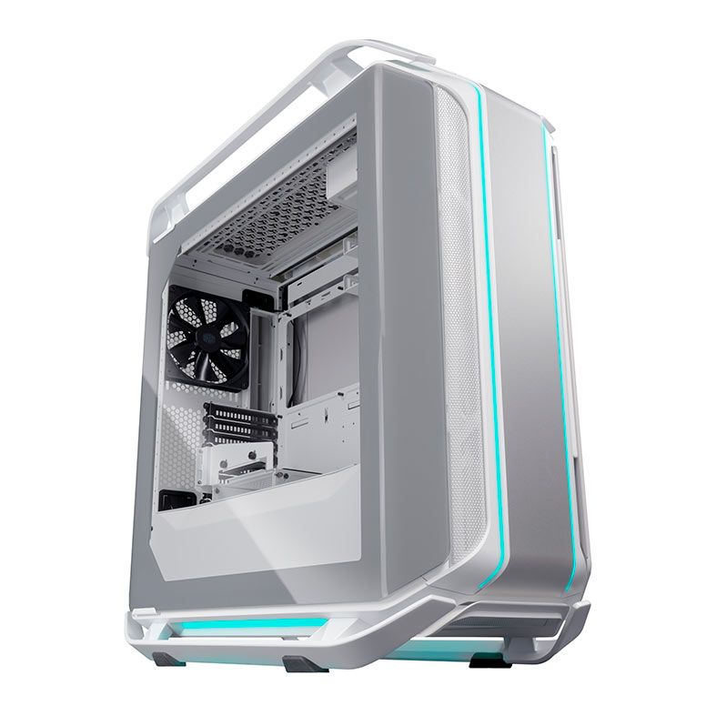 Gabinete Cooler Master Cosmos C700M, RGB, Full Tower, Lateral de Vidro, Com 4 Fans, Prata e Branco, MCC-C700M-WG5N-S00