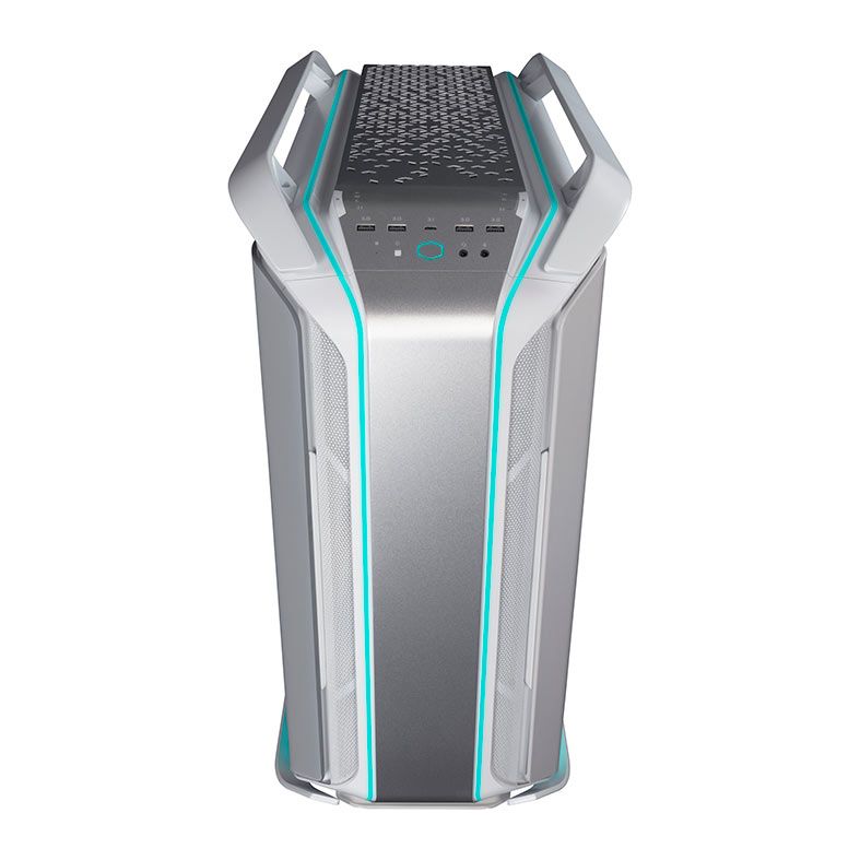 Gabinete Cooler Master Cosmos C700M, RGB, Full Tower, Lateral de Vidro, Com 4 Fans, Prata e Branco, MCC-C700M-WG5N-S00