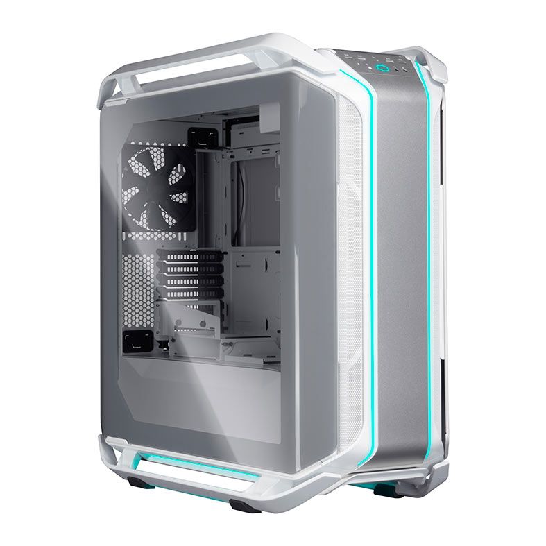 Gabinete Cooler Master Cosmos C700M, RGB, Full Tower, Lateral de Vidro, Com 4 Fans, Prata e Branco, MCC-C700M-WG5N-S00