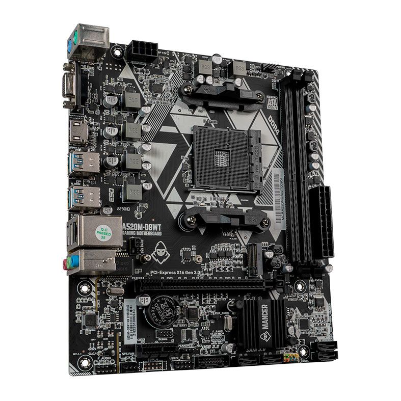 Placa Mae Mancer A520M-DBWT, DDR4, Socket AM4, M-ATX, Chipset AMD A520, MCR-A520M-DBWT
