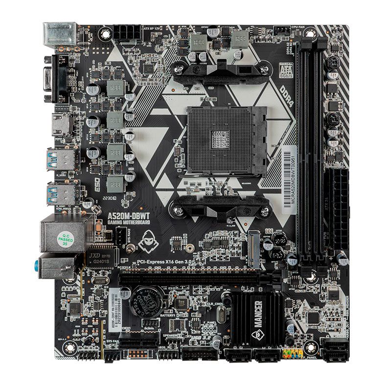 Placa Mae Mancer A520M-DBWT, DDR4, Socket AM4, M-ATX, Chipset AMD A520, MCR-A520M-DBWT
