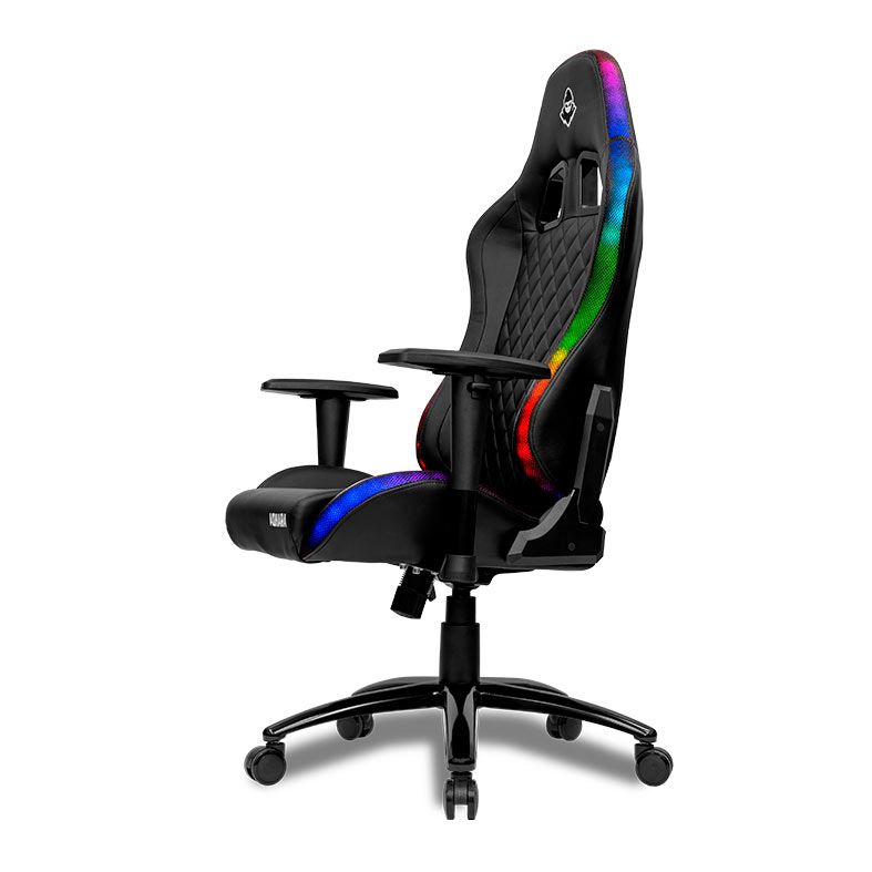 Cadeira Gamer Mancer Adhara, Espuma Moldada, RGB, Preto, MCR-ADH-RGB01