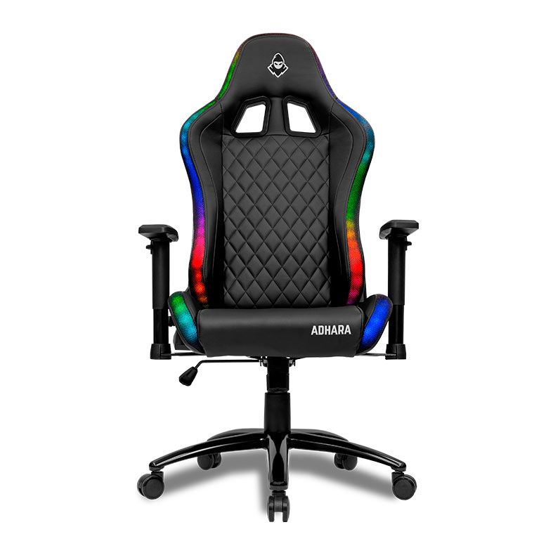Cadeira Gamer Mancer Adhara, Espuma Moldada, RGB, Preto, MCR-ADH-RGB01