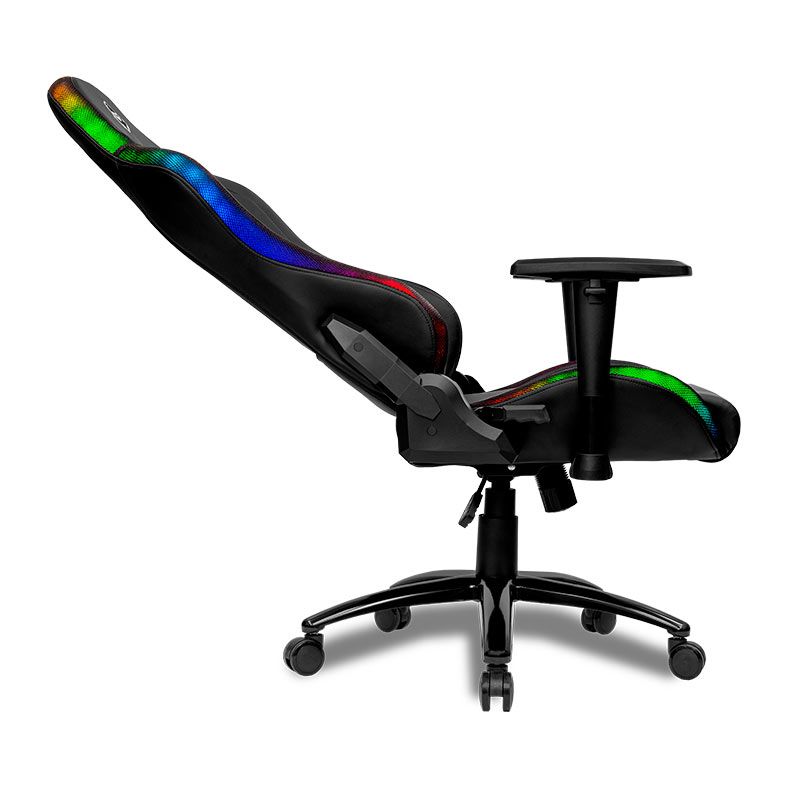 Cadeira Gamer Mancer Adhara, Espuma Moldada, RGB, Preto, MCR-ADH-RGB01