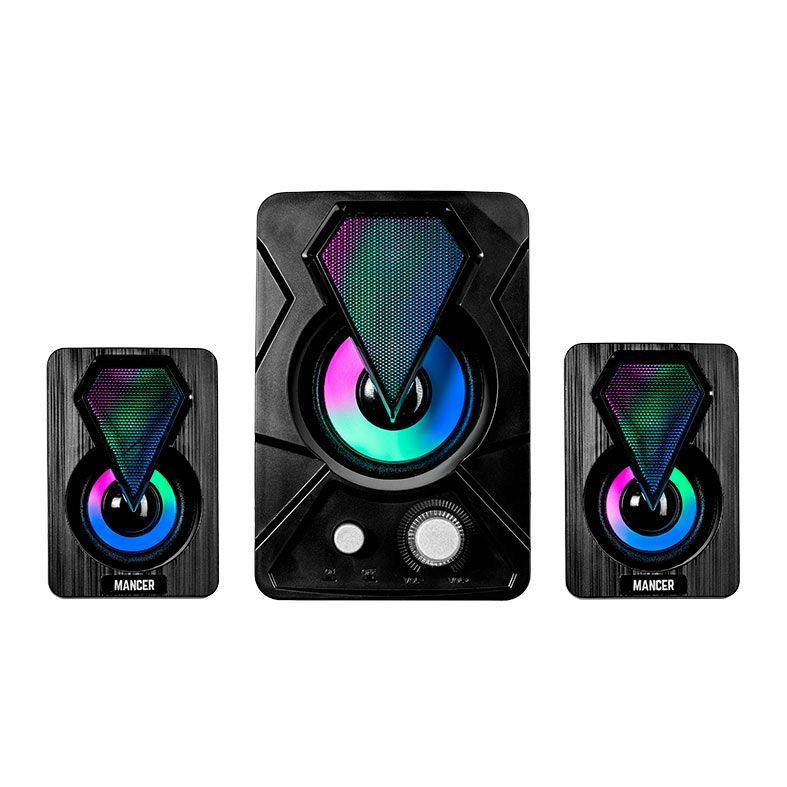 Caixa de Som Mancer Airon, Rainbow, 8W RMS, Preto, MCR-ARN-RBW01