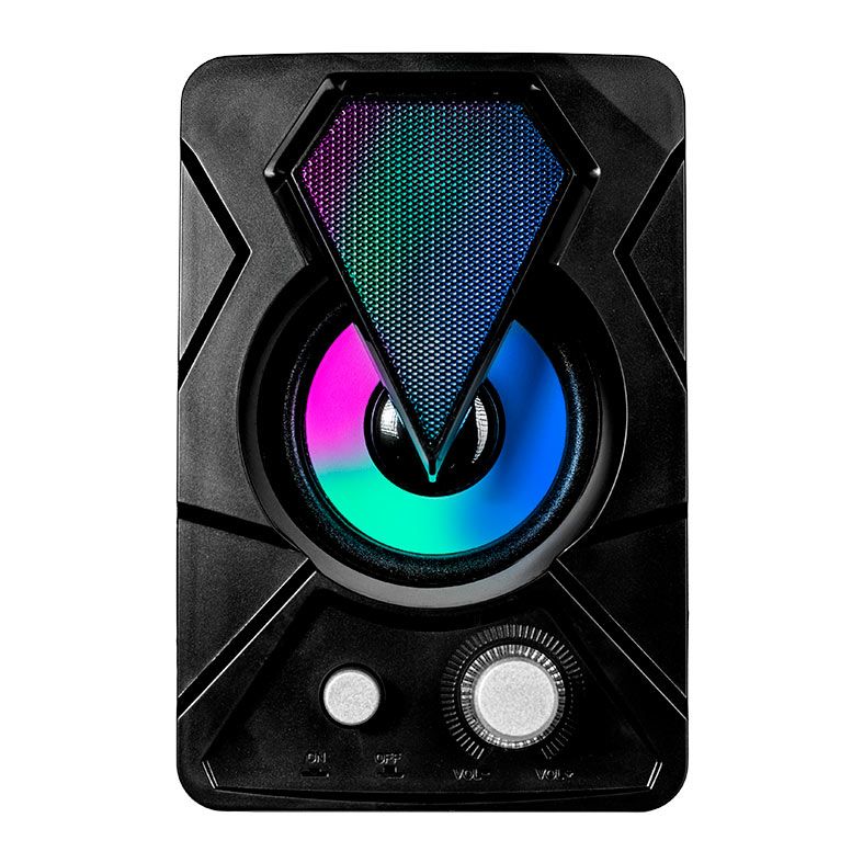 Caixa de Som Mancer Airon, Rainbow, 8W RMS, Preto, MCR-ARN-RBW01
