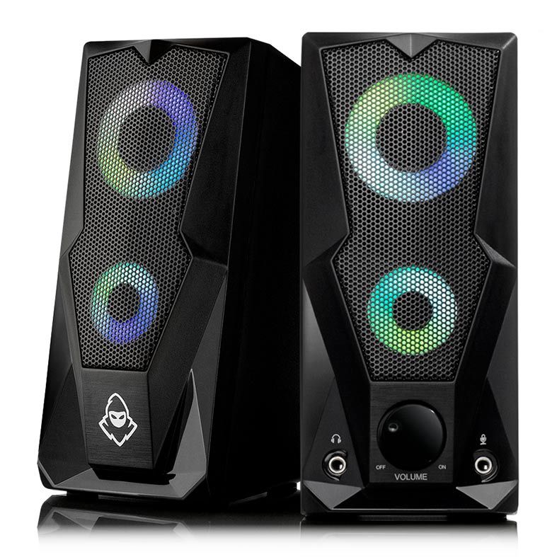 Caixa de Som Mancer Arrow RGB Rainbow 2x3W, MCR-ARW-RB01