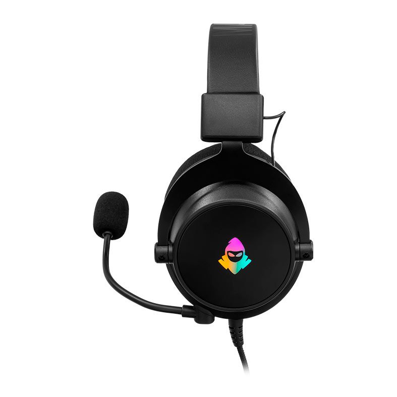 OPENBOX Headset Gamer Mancer Aura, Rainbow, Drivers 50mm, Preto, MCR-AUR-RGB01