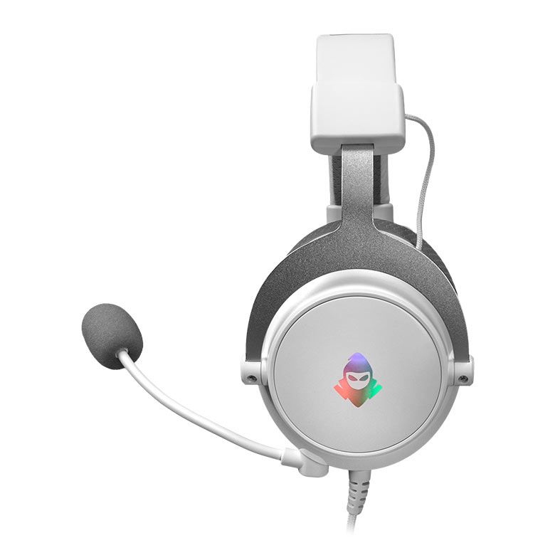 Headset Gamer Mancer Aura, Rainbow, Drivers 50mm, Branco, MCR-AUR-WH01
