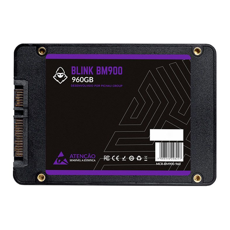 SSD Mancer Blink BM900, 960GB, 2.5, Sata III 6GB/s, Leitura 550MB/s, Gravacao 450MB/s, MCR-BM900-960