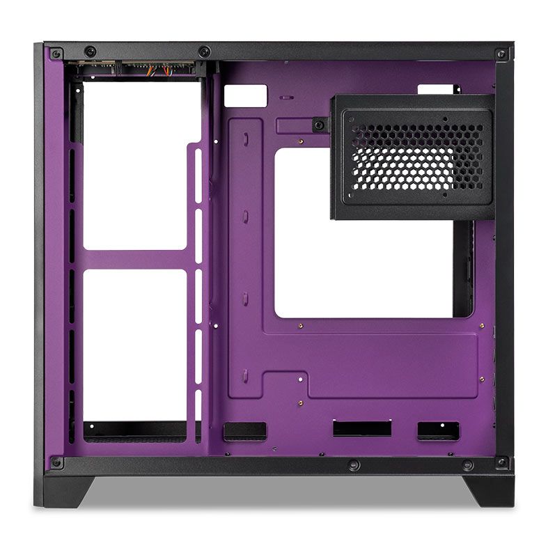 Gabinete Gamer Mancer CV300 Purple Edition, Mid-Tower, Lateral de Vidro, Preto e Roxo, MCR-CV300-PEBK