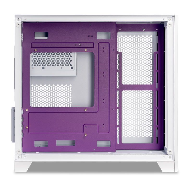 Gabinete Gamer Mancer CV300 Purple Edition, Mid-Tower, Lateral de Vidro, Branco e Roxo, MCR-CV300-PEWH