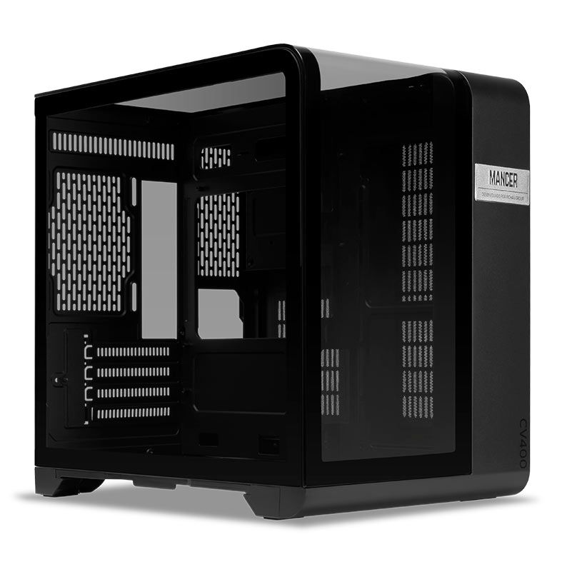 Gabinete Gamer Mancer CV400, Mid-Tower, Lateral de Vidro Preto, MCR-CV400-BK