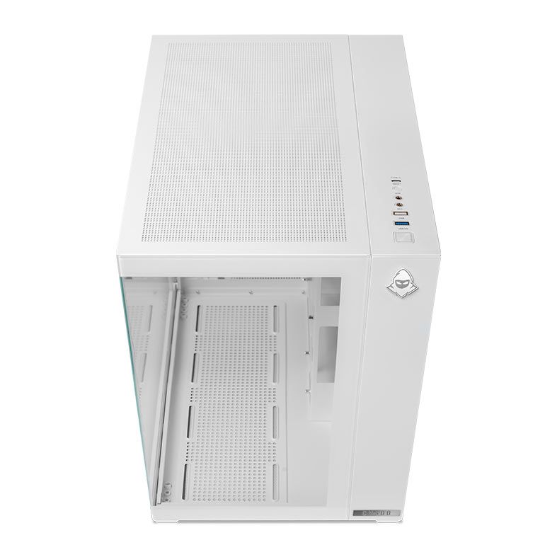 Gabinete Gamer Mancer CV500, Mid Tower, Lateral De Vidro, Branco, MCR-CV500-WH