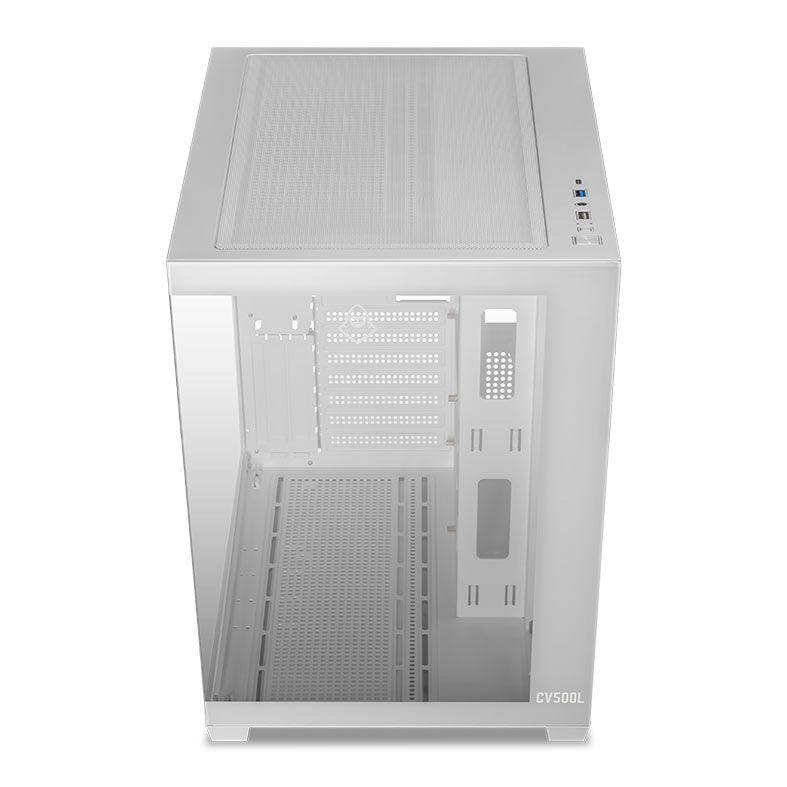 Gabinete Gamer Mancer CV500L, Mid Tower, Lateral De Vidro, Branco, MCR-CV500L-WH