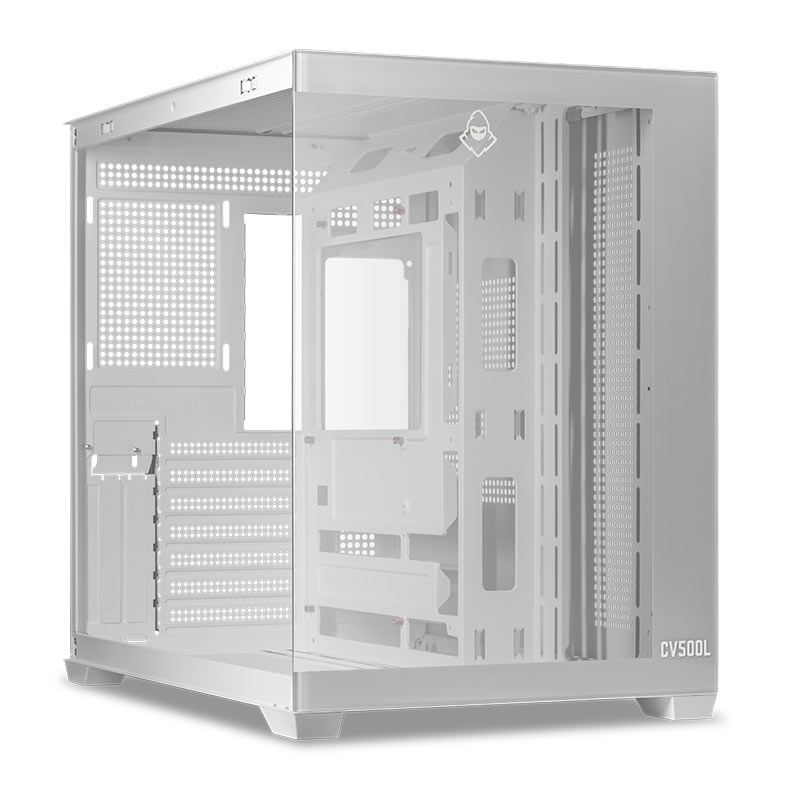 Gabinete Gamer Mancer CV500L, Mid Tower, Lateral De Vidro, Branco, MCR-CV500L-WH