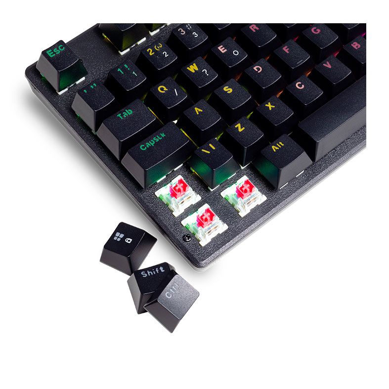 Teclado Mecanico Gamer Mancer Ghoul, RGB, ABNT2, Switch Outemu Vermelho, MCR-GHLRD-RGB01