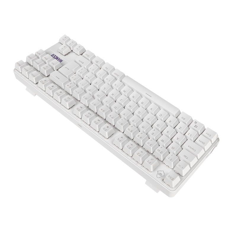 OPENBOX Teclado Mecanico Mancer Ghoul MK3, RGB, ABNT2, Switch Huano Vermelho, Branco, MCR-GHM3-WH01