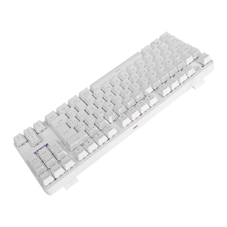 OPENBOX Teclado Mecanico Mancer Ghoul MK3, RGB, ABNT2, Switch Huano Vermelho, Branco, MCR-GHM3-WH01