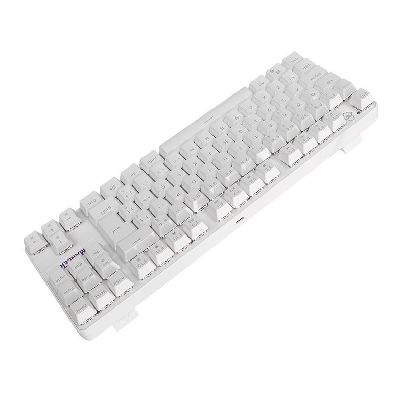 Teclado Mecanico Mancer Ghoul MK3, RGB, ABNT2, Switch Huano Vermelho, Branco, MCR-GHM3-WH01