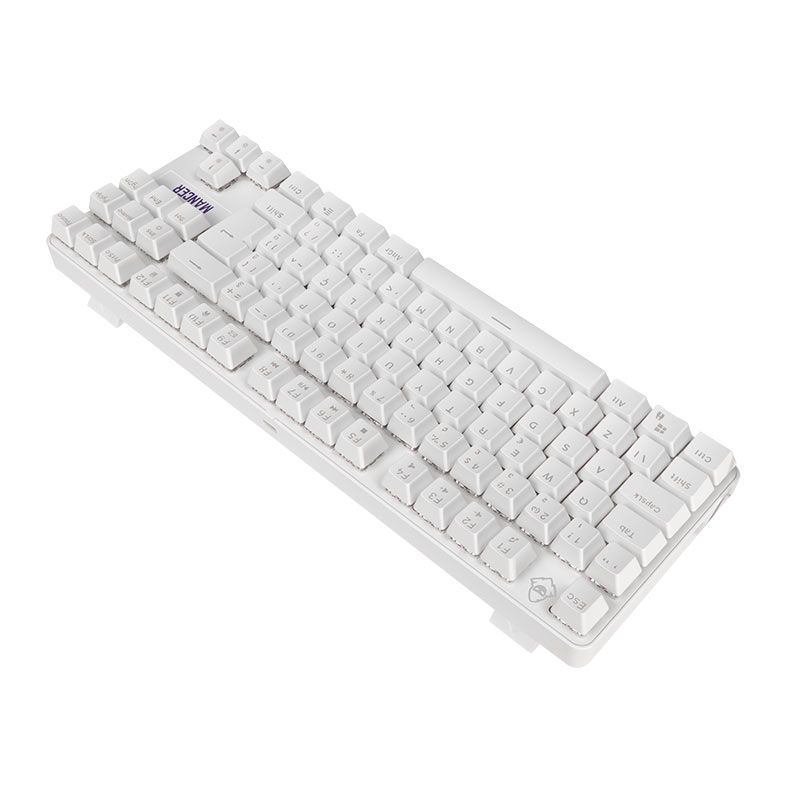 Teclado Mecanico Mancer Ghoul MK3, RGB, ABNT2, Switch Huano Vermelho, Branco, MCR-GHM3-WH01