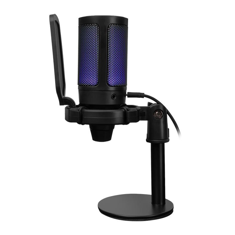 OPENBOX Microfone Mancer Horcrux V2 PFT, RGB, USB, Preto, MCR-HCRPFT-BL02