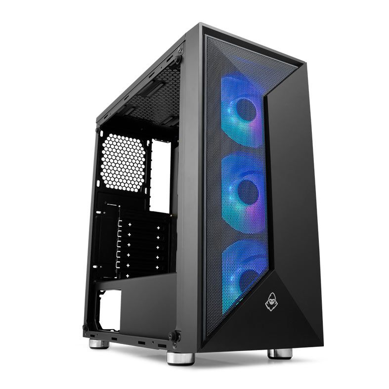 Gabinete Gamer Mancer Hylian Lateral De Vidro Preto, MCR-HLN-BL01