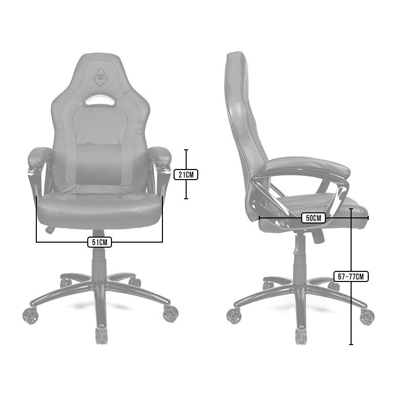 Cadeira Gamer Mancer Harpy, Preto e Branco, MCR-HRP01-WHITE