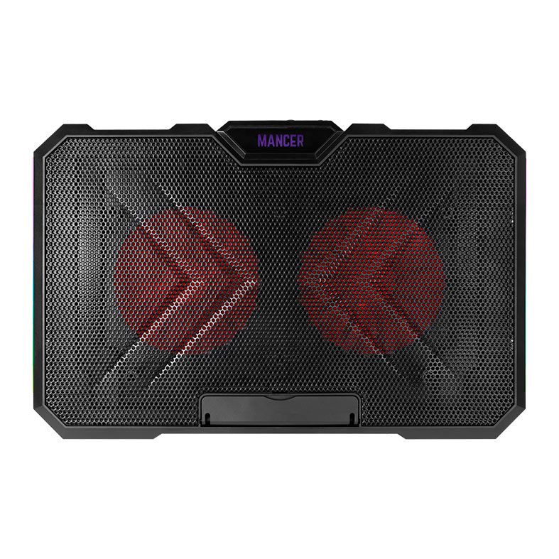 Base Para Notebook Mancer Harvey Dual Fan, RGB, Preto, MCR-HRY-RGB01