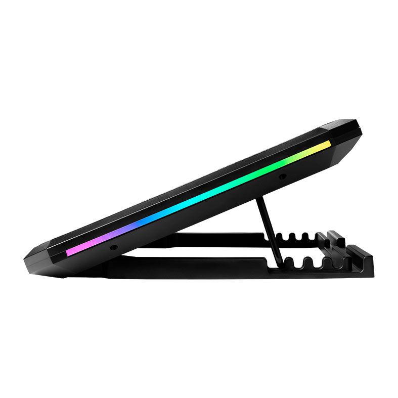 Base Para Notebook Mancer Harvey Dual Fan, RGB, Preto, MCR-HRY-RGB01