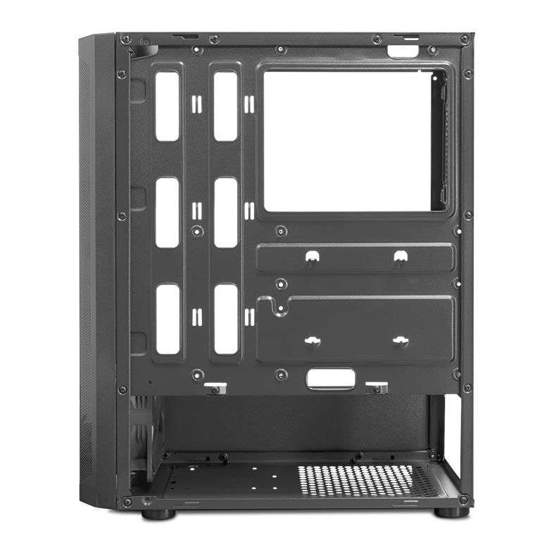 Gabinete Gamer Mancer Hexer 2, Mid-Tower, Lateral de Vidro, Com 3 Fans, Preto, MCR-HX2-BK-3F