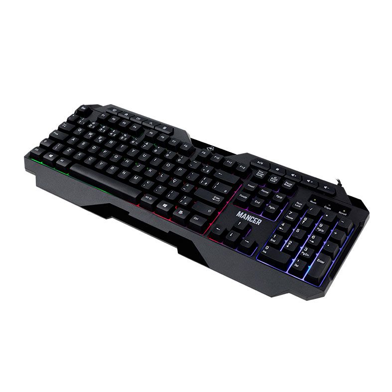 Kit Teclado e Mouse Gamer Mancer Krinus, Rainbow, Teclado ABNT2, Mouse 3600DPI, MCR-KRS-RBW01