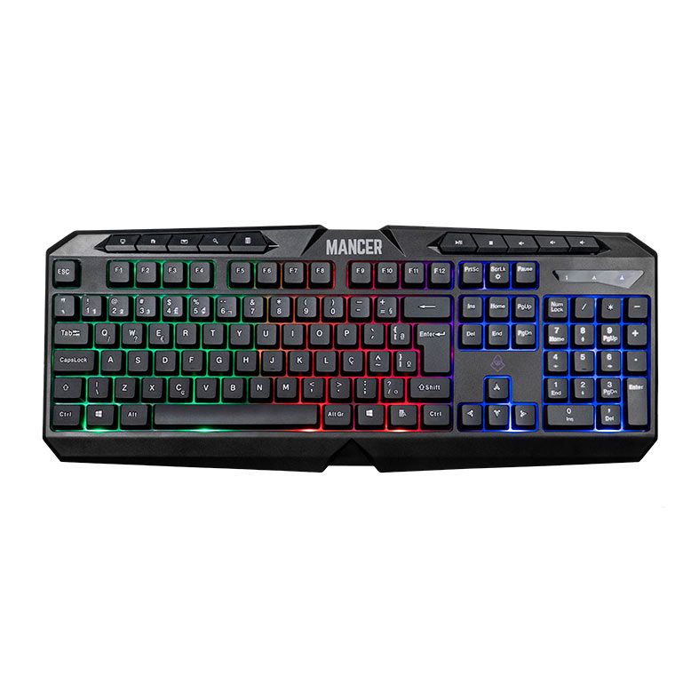 OPENBOX Kit Teclado e Mouse Gamer Mancer Krinius V2, Rainbow, 6400DPI, ABNT2, Preto, MCR-KRS2-RBW01