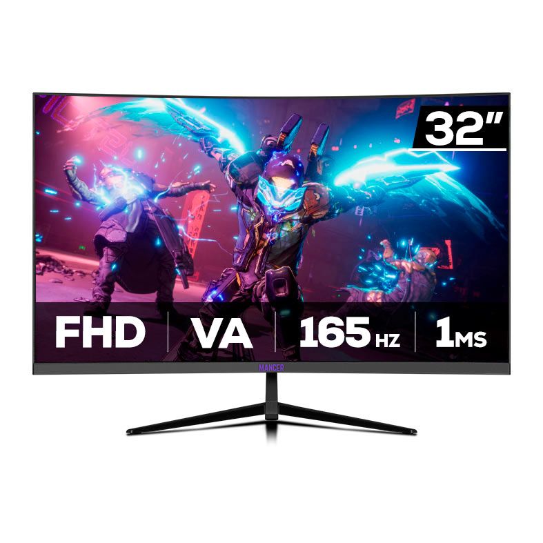 Monitor Gamer Mancer Leviathan, 32 Pol, VA, Curvo, FHD, 1ms, 165Hz, HDMI/DP, MCR-LEVHT01-BL01