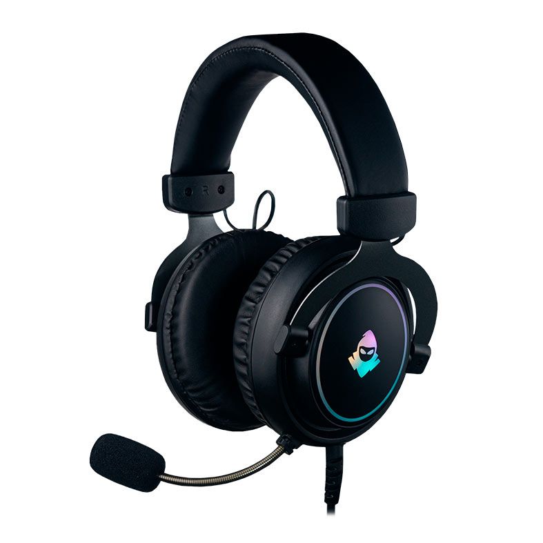 Headset Gamer Mancer Midnight, Rainbow, Drivers 50mm, Preto, MCR-MNT-RGB01