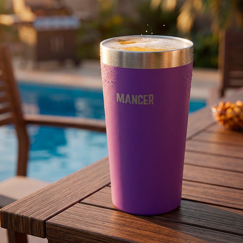 Copo Termico Mancer MR90, 473ml, Sem Tampa, Roxo, MCR-MR90-PP01