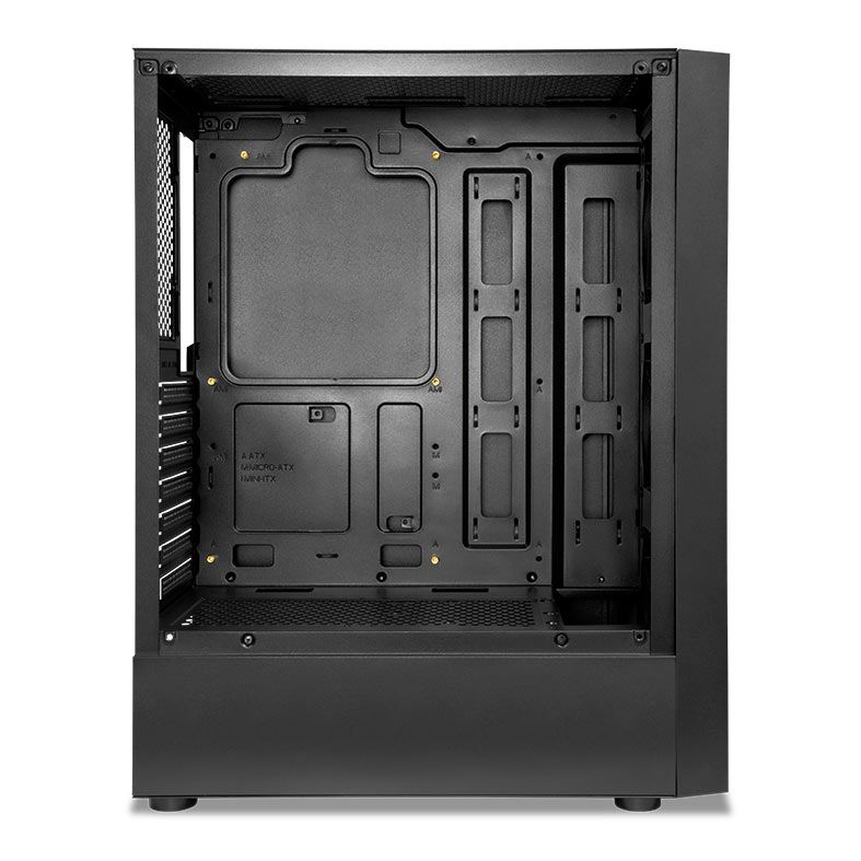 Gabinete Gamer Mancer Narok V2, Rainbow, Mid-Tower, Lateral de Vidro, Com 3 Fans, Preto, MCR-NRK-V2
