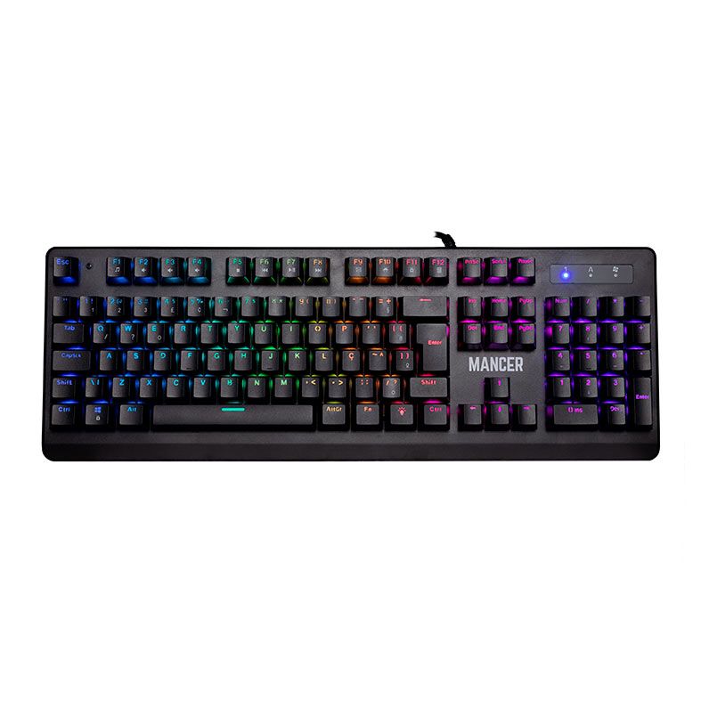 Teclado Mecanico Gamer Mancer Onyx, RGB, ABNT2, Switch Outemu Azul, MCR-ONX-RGB01