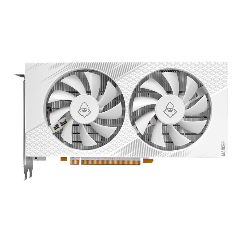 Radeon RX 580 8GB GDDR5（白いカスタムデザインモデル） Placa de Vídeo Mancer Radeon RX 580 Streaky White | Pichau | Pichau