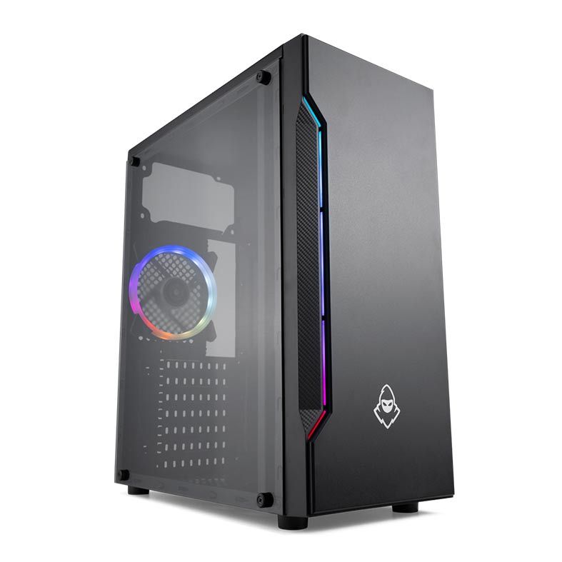 Gabinete Gamer Mancer SideWinder, RGB, Mid-Tower, Lateral de Vidro, Preto, MCR-SDW-RGB01