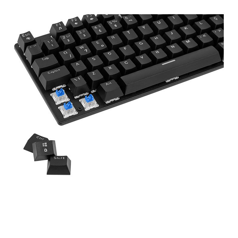 Teclado Mecanico Gamer Mancer Shade MK2, Rainbow, Switch Huano Azul, Preto, MCR-SHM2-RBW01BU