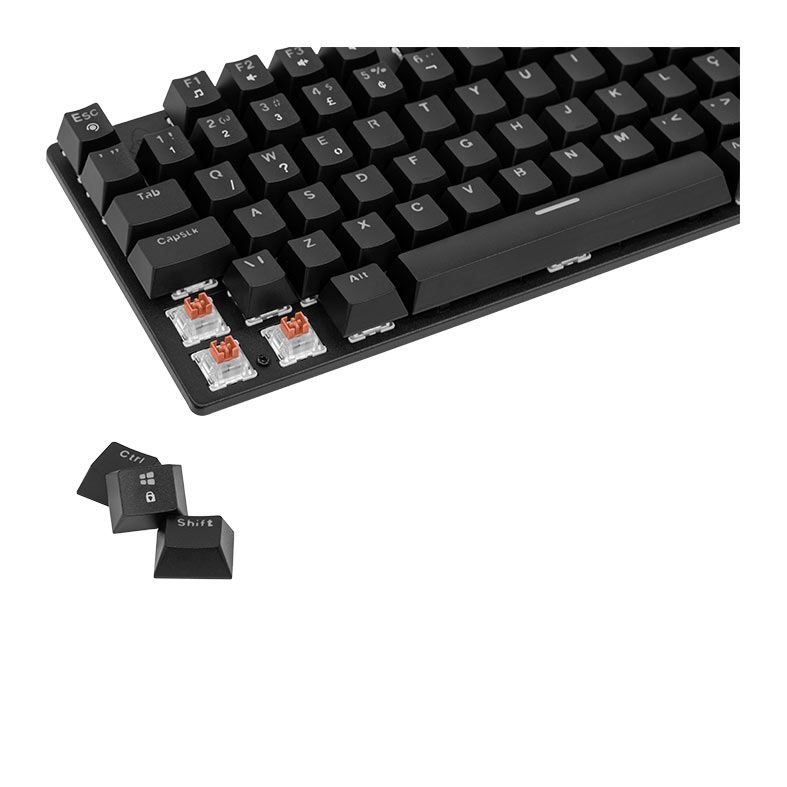 Teclado Mecanico Gamer Mancer Shade MK2, Rainbow, Switch Huano Marrom, Preto, MCR-SHM2-RBW01BW