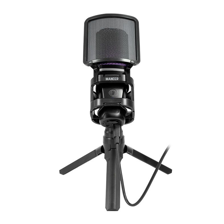 Microfone Mancer Selkie, Rainbow, USB, Preto, MCR-SLK-BL01