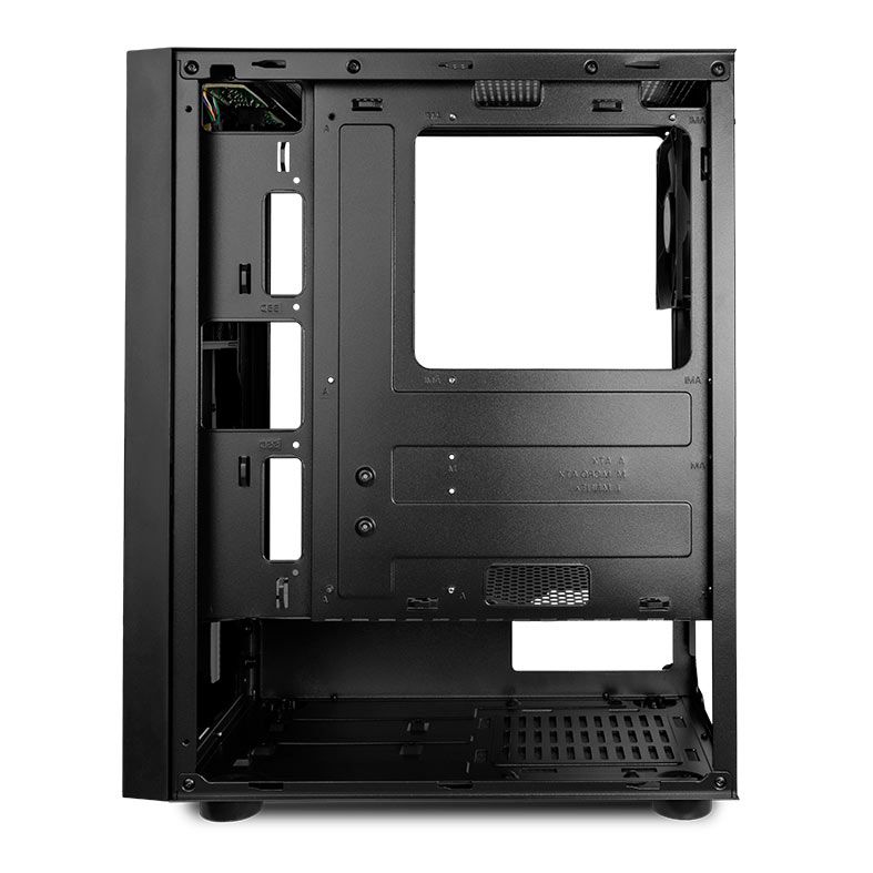 Gabinete Gamer Mancer Targe, Mid-Tower, Lateral de Vidro, Com 1 Fan, Preto, MCR-TGE-BK01