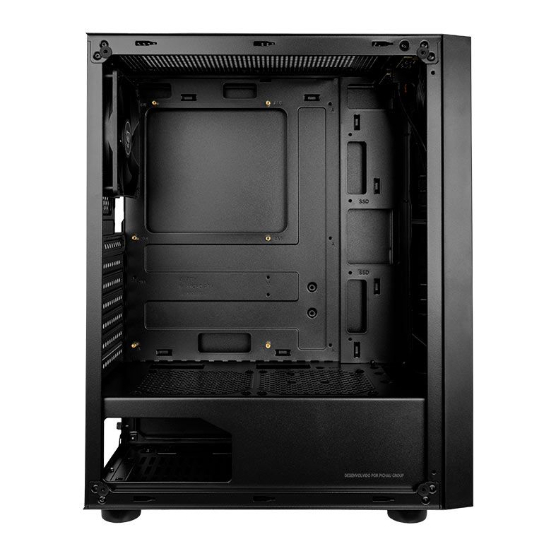 Gabinete Gamer Mancer Targe, Mid-Tower, Lateral de Vidro, Com 1 Fan, Preto, MCR-TGE-BK01